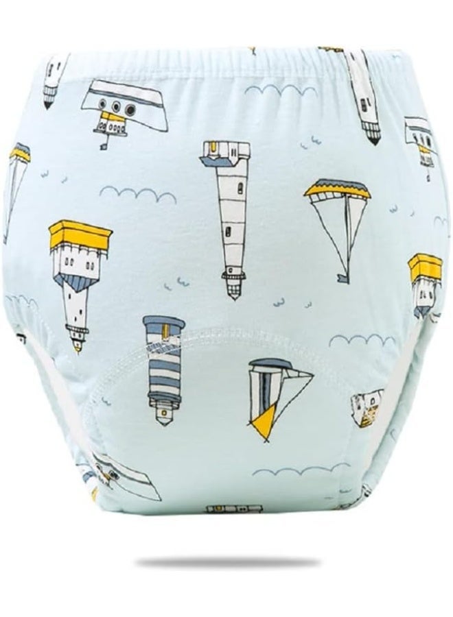 2 Pack Baby Potty Training Underwear for Boys and Girls,  Absorbent Training Pants for Toddlers with Printed Reusable Cotton Toilet Training Pants for 7-14kg Kids (2-3Years/100 yards) - Image 2